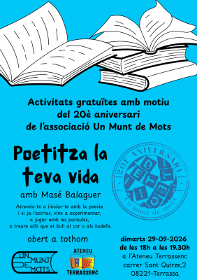 XX&egrave; ANIVERSARI d'UMDM - Poetitza la teva vida